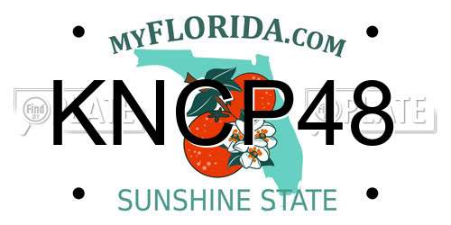 KNCP48 Florida License Plate