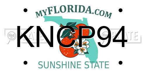 KNCP94 Florida License Plate