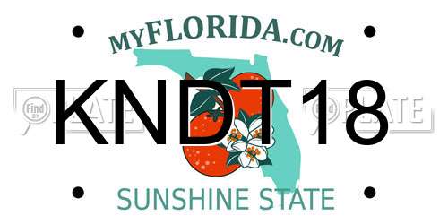KNDT18 Florida License Plate