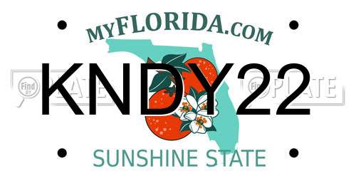 KNDY22 Florida License Plate