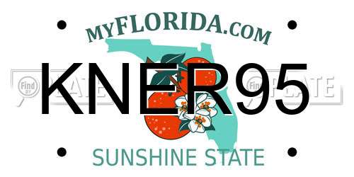 KNER95 Florida License Plate