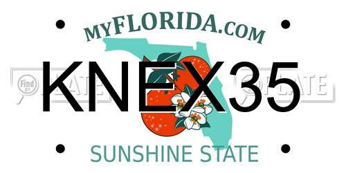 KNEX35 Florida License Plate