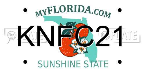 KNFC21 Florida License Plate
