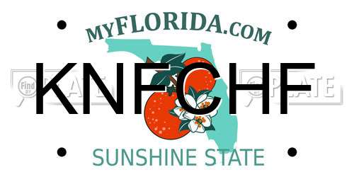 KNFCHF Florida License Plate