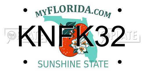 KNFK32 Florida License Plate