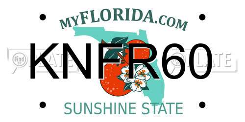 KNFR60 Florida License Plate