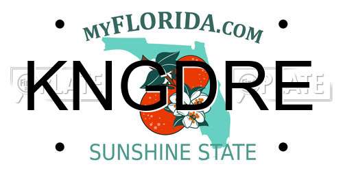 KNGDRE Florida License Plate