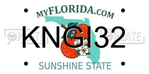 KNGI32 Florida License Plate