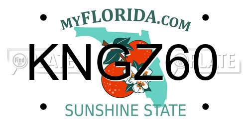 KNGZ60 Florida License Plate