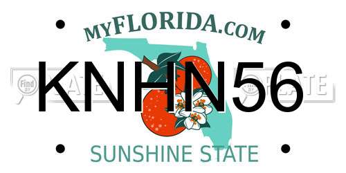 KNHN56 Florida License Plate