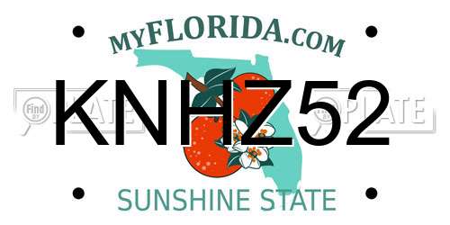 KNHZ52 Florida License Plate