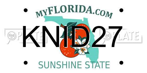 KNID27 Florida License Plate