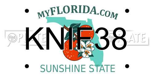 KNIF38 Florida License Plate