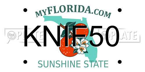 KNIF50 Florida License Plate