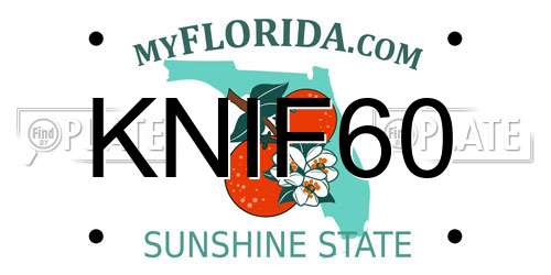 KNIF60 Florida License Plate