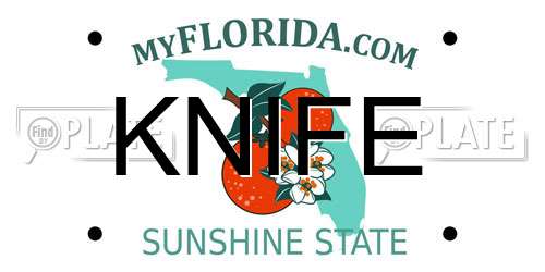 KNIFE Florida License Plate