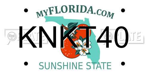 KNKT40 Florida License Plate