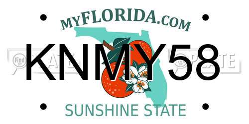 KNMY58 Florida License Plate