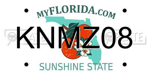 KNMZ08 Florida License Plate