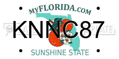 KNNC87 Florida License Plate