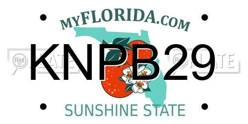 KNPB29 Florida License Plate