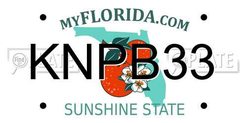 KNPB33 Florida License Plate