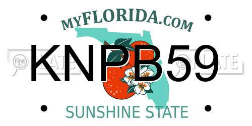 KNPB59 Florida License Plate