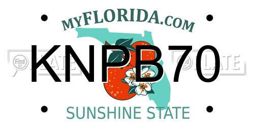 KNPB70 Florida License Plate