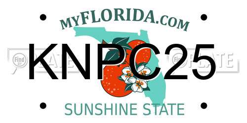 KNPC25 Florida License Plate