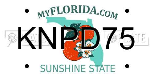 KNPD75 Florida License Plate