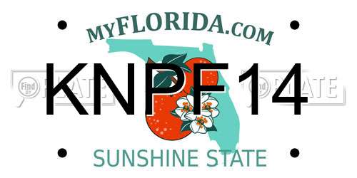KNPF14 Florida License Plate