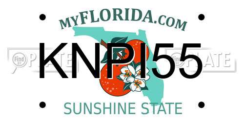KNPI55 Florida License Plate