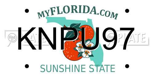 KNPU97 Florida License Plate