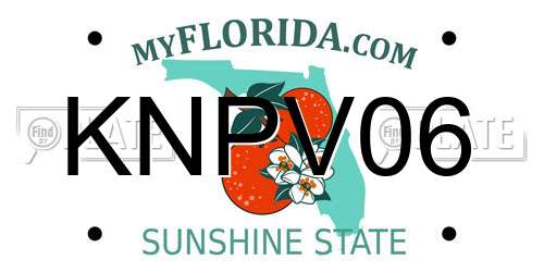 KNPV06 Florida License Plate