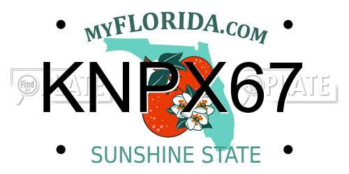 KNPX67 Florida License Plate
