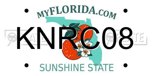 KNRC08 Florida License Plate