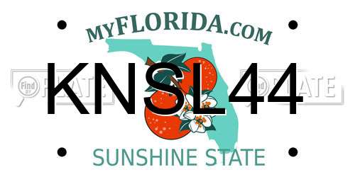 KNSL44 Florida License Plate
