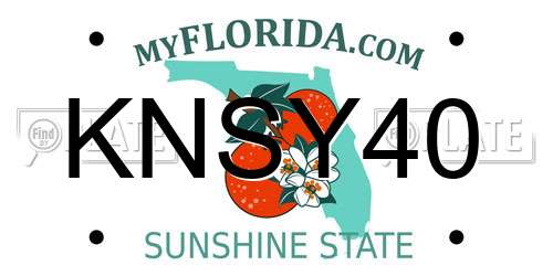 KNSY40 Florida License Plate