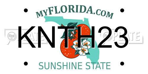 KNTH23 Florida License Plate