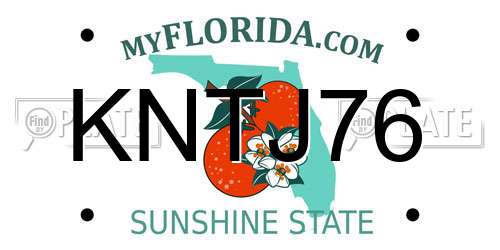 KNTJ76 Florida License Plate