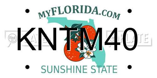 KNTM40 Florida License Plate