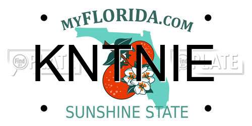 KNTNIE Florida License Plate