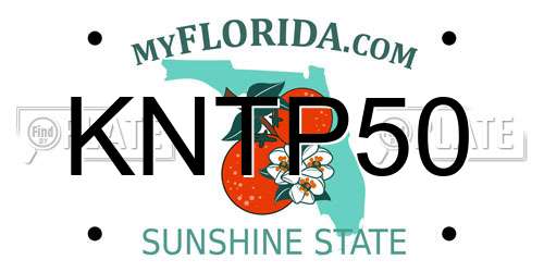 KNTP50 Florida License Plate