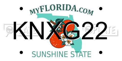 KNXG22 Florida License Plate