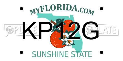 KP12G Florida License Plate
