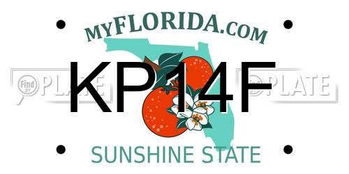KP14F Florida License Plate