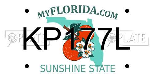 KP177L Florida License Plate