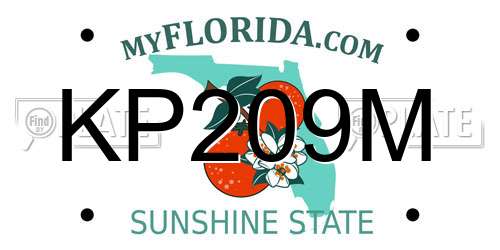 KP209M Florida License Plate
