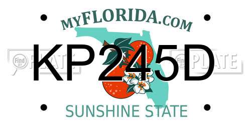 KP245D Florida License Plate