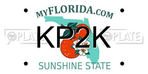 KP2K Florida License Plate